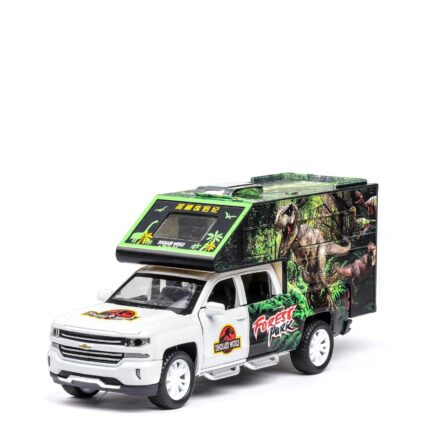 1.32 SCALE DINOSAUR WORLD TRUCK - WHITE