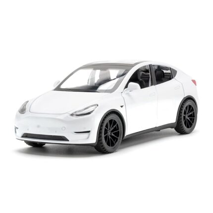 1.32 SCALE  TESLA Y MODEL-WHITE