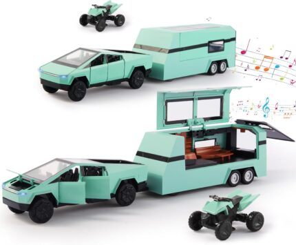 1.32 SCALE TESLA CYBERTRUCK (RV CAMPER)-GREEN