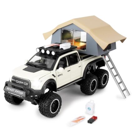 1.24 SCALE FORD PICKUP MOTERHOME-WHITE