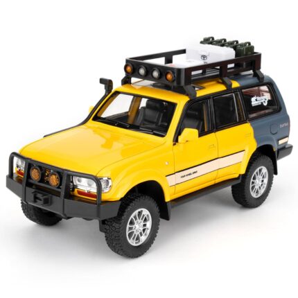 1.24 SCALE TOYOTA LAND CRUISER LC80-YELLOW