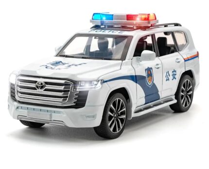 1.24 SCALE TOYOTA LAND CRUISER POLICE - WHITE